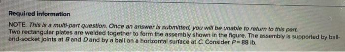 Required Information Note This Is A Multi Part Question Once An Answer Is Submitted You Will Be Unable To Return To T 1