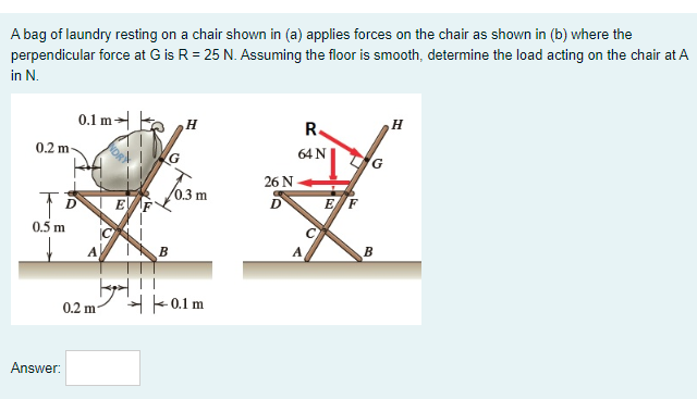 Question 1 B Calculate The Load Acting On The Chair At B In N C Calculate The Shear Force Acting On Pin C In N D C 1