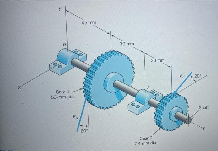 Y 45 Mm 30 Mm 20 Mm Fc 20 2 G B Boo Gear 1 50 Mm Dia O Shaft Fa 20 Gear 2 24 Mm Dia 2 49 For The Gear And Shaft As 1