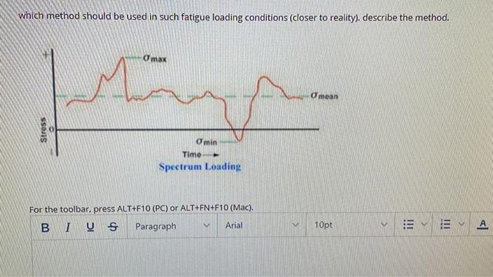 Which Method Should Be Used In Such Fatigue Loading Conditions Closer To Reality Describe The Method Omax Htung Mean O 1