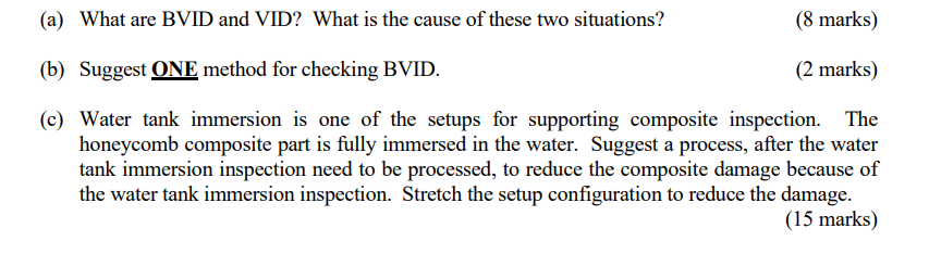 A What Are Bvid And Vid What Is The Cause Of These Two Situations 8 Marks B Suggest One Method For Checking Bvid 1