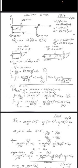 Use The Class Problem Arche For X Oto 15 T Use 0 5 Ft Increments Show Values For Y Derection You Nave A Esuatu For O 2