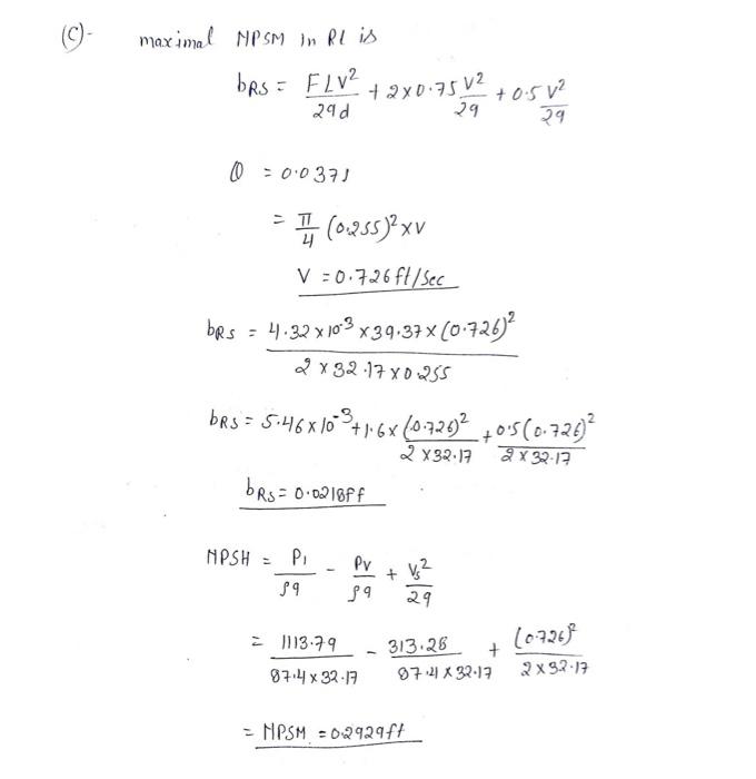 Each Step Do Not Just Copy Other Answers Especially The Calculation Of Re And Please Explain The Aswer Bellow Use A W 4