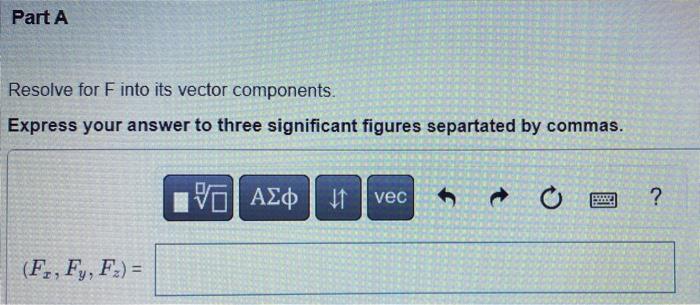 A Cable Is Attached To Bar Oa And Point A As Shown The Tension In The Cable Is F 500 N 4 M A Om 5 M 4 M Part A Res 2