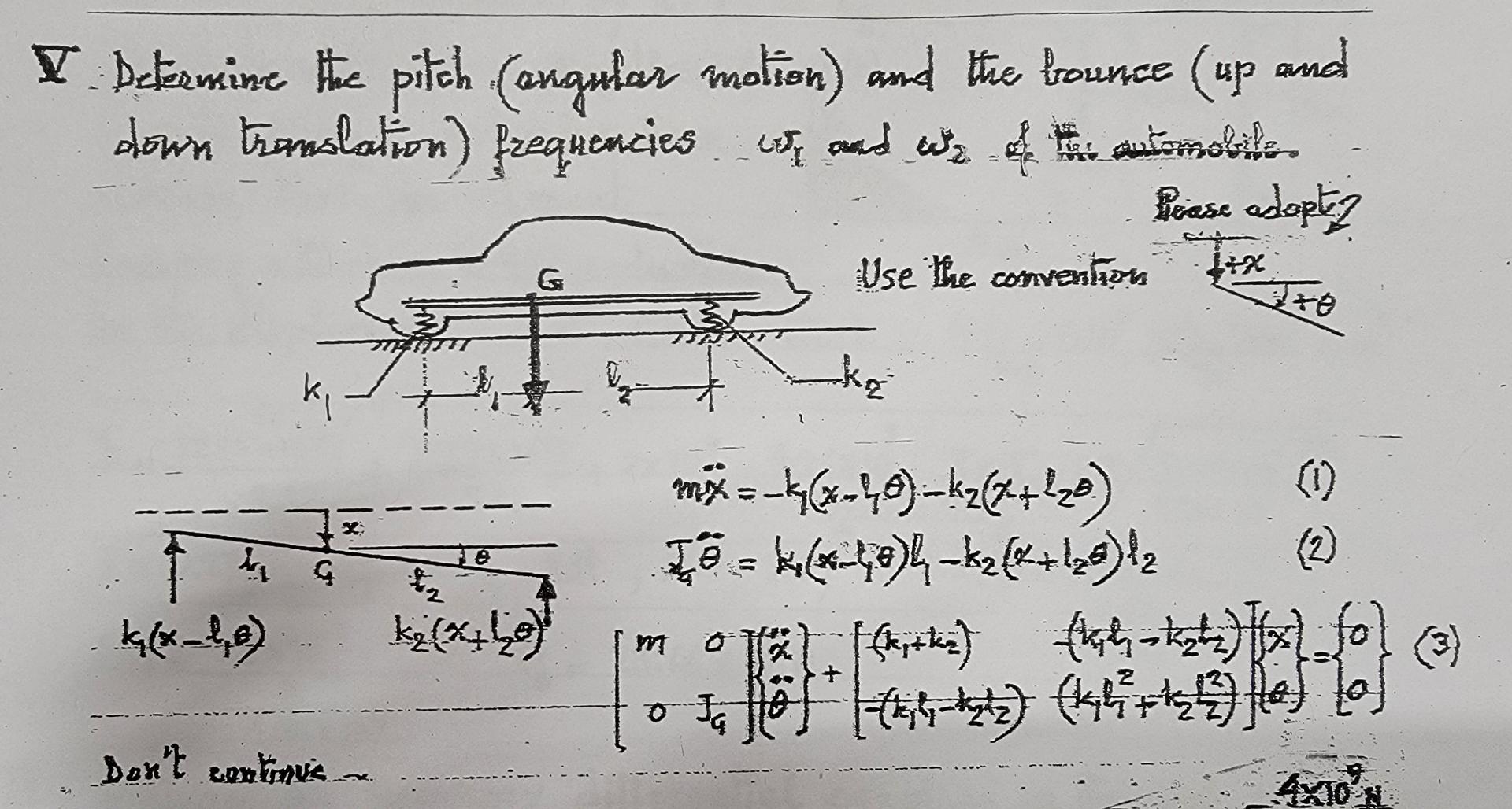 V Belemine The Pitch Angular Molion And The Rounce Up And Down Themslation Frequencies Love And Will Be Automobile 1