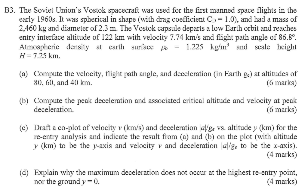 B3 The Soviet Union S Vostok Spacecraft Was Used For The First Manned Space Flights In The Early 1960s It Was Spheri 1
