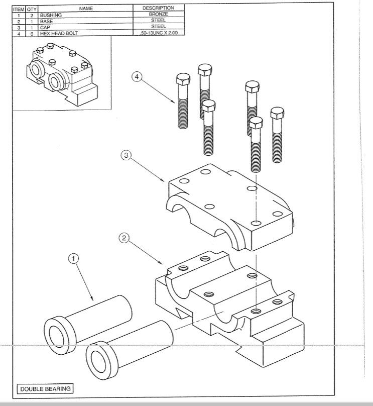 Show All Steps Of Solid Works Create Models Of Base Bushing And Cap Bushing Should Be Done Using Revolve Feature On 1