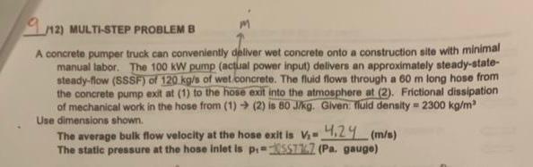 972 Multi Step Problem B A Concrete Pumper Truck Can Conveniently Deliver Wet Concrete Onto A Construction Site With Mi 1