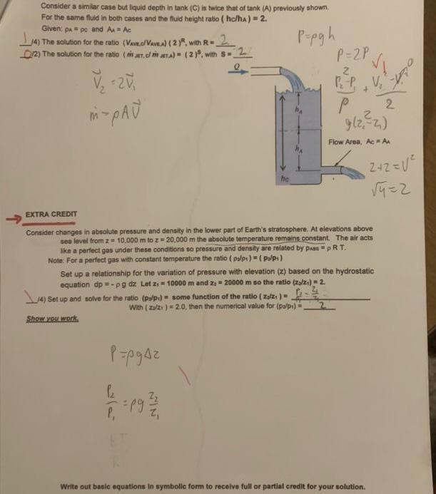Consider A Similar Case But Liquid Depth In Tank C Is Twice That Of Tank A Previously Shown For The Same Fluid In Bo 1