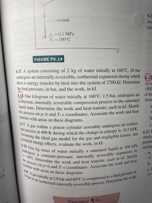 6 2 Constant Ung Wh 1 Pi 0 1 Mpa Ti 100 C S Figure P6 14 6 22 Cycle 1400 Of Th Assu S B 6 17 A C 6 15 A System Co 2