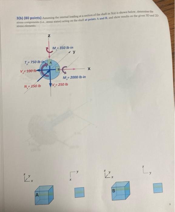 Prob 3 100 Points 3 A 20 Points The Beveled Gear Is Subjected To The Fonds Shown The Stuust Has A Diameter Of An 2