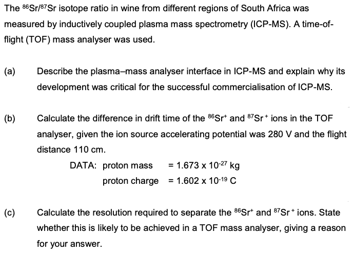 The 86sr 87sr Isotope Ratio In Wine From Different Regions Of South Africa Was Measured By Inductively Coupled Plasma Ma 1