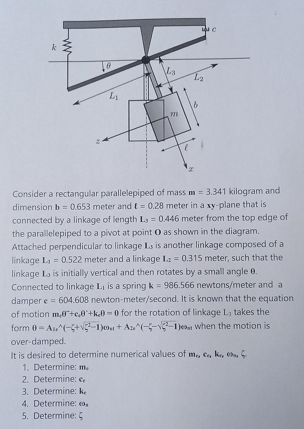 Luc K W L3 L2 Li M 2 Consider A Rectangular Parallelepiped Of Mass M 3 341 Kilogram And Dimension B 0 653 Meter And 1