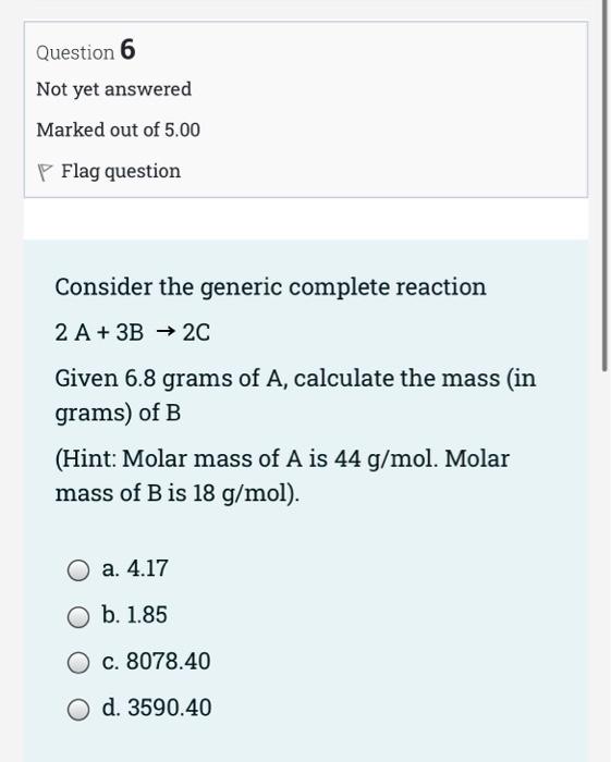 Given M C 12 01 G Mol M H 1 008 G Mol M Cl 35 45 G Mol M C2h5c1 64 51 G Mol For The Chemical Compou 4