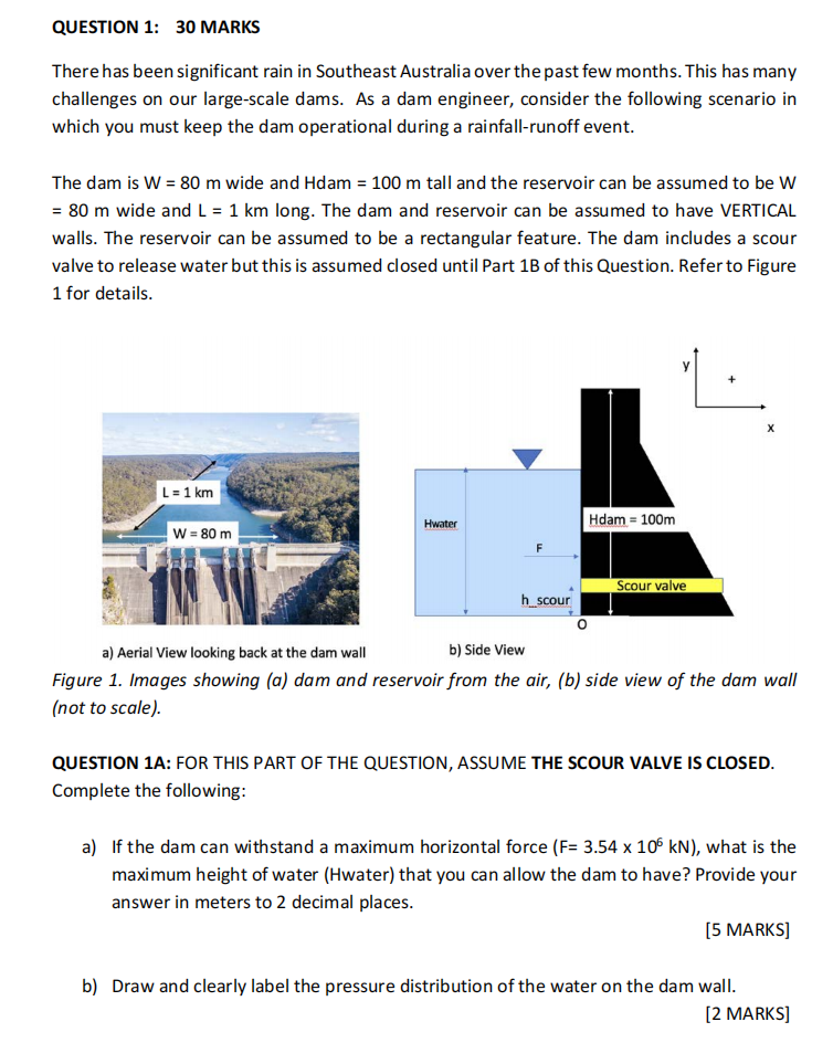 Question 1 30 Marks There Has Been Significant Rain In Southeast Australia Over The Past Few Months This Has Many Chal 1