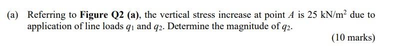 9 150 Kn M 92 55 1 5m 3m 2 7m A A Referring To Figure Q2 A The Vertical Stress Increase At Point A Is 25 Kn M 2