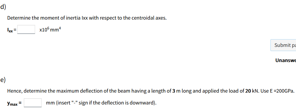 The Beam Ab Is A Composite Section And Is Formed By Welding A Pfc Channel2 And A Universal Beam Ub Section1 See Table 5