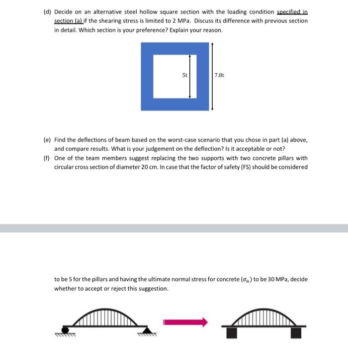 Step 2 Analyse The Problem Your Team Has Been Asked To Design A Steel Beam Bridge With 10 M Length As A Simple Support 2