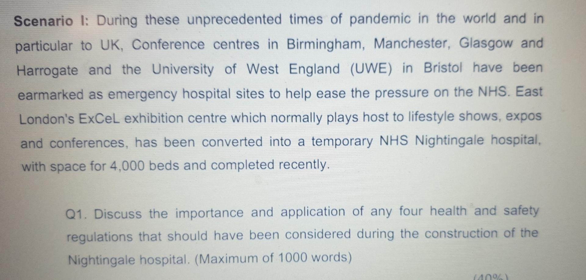 Scenario 1 During These Unprecedented Times Of Pandemic In The World And In Particular To Uk Conference Centres In Bir 1