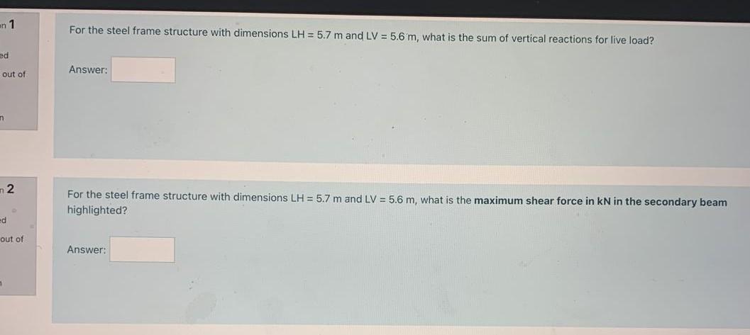 Task A Single Storey Structure Is Shown In Figures 1 To 3 When You Start The Quiz In The Questions You Will Find The 3