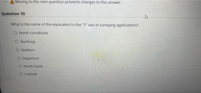 Moving To The Next Question Prevents Changes To This Answer Question 10 What Is The Name Of The Equivalent To The Y A 1