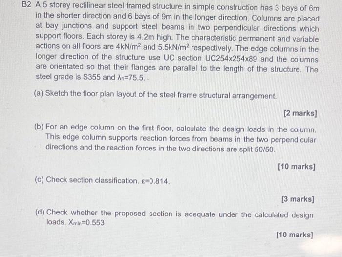 Section B Refer To The Datasheets When Answering The Questions In This Section B1 Figure B1 Shows The End Elevation Of 2