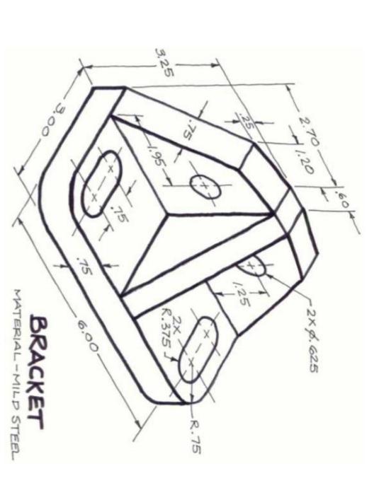 Draw Three Views Front View Top View And Right Side View Of The Following Sketch On Autocad Following The Below Instr 1