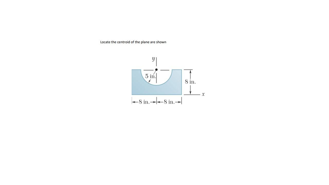 Locate The Centroid Of The Plane Are Shown 5 5 In 8 In 8 In 28 In 1
