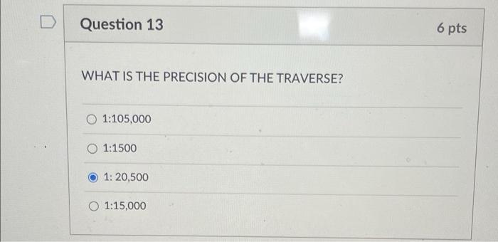 Question 10 8 Pts Balance The Following Interior Angles To The Right For A Polygon Traverse Compute The Azimuths Assumi 5