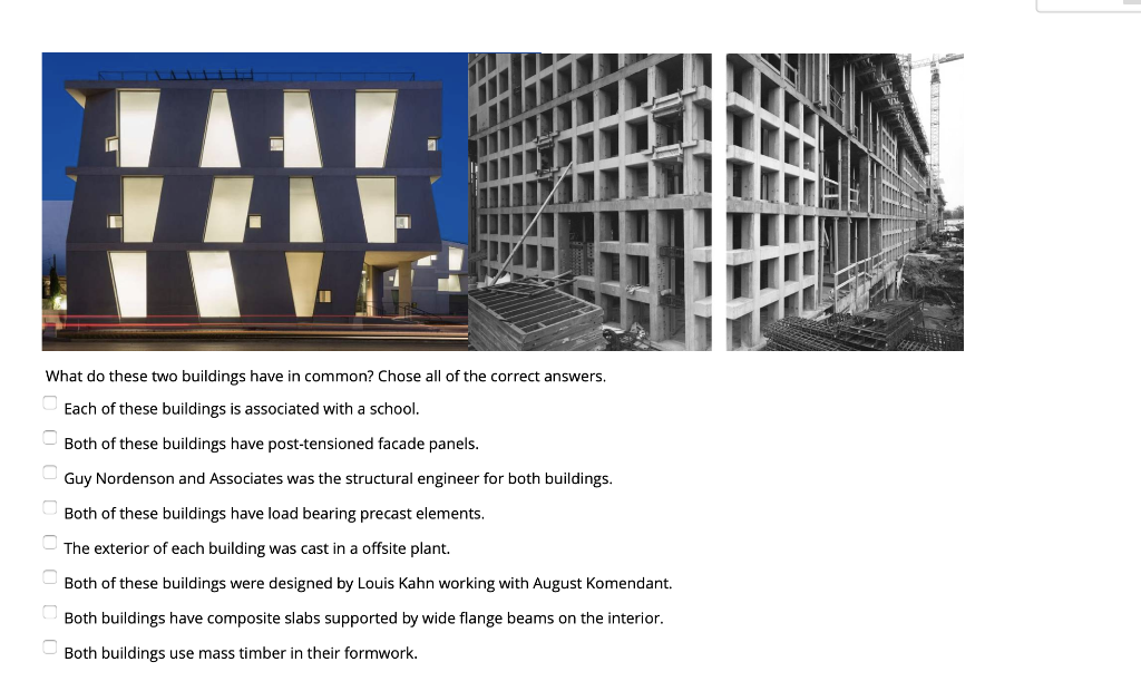 1 What Do These Two Buildings Have In Common Chose All Of The Correct Answers Each Of These Buildings Is Associated Wi 1