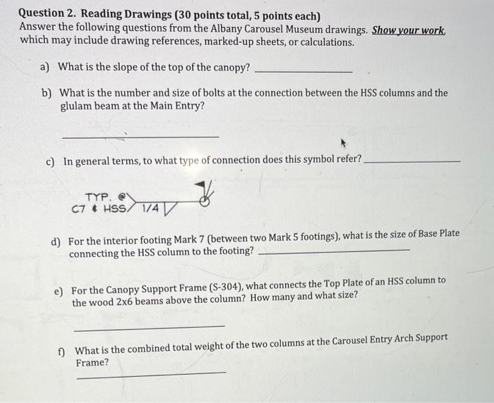 Question 1 Steel Beams Qto 40 Points Calculate Total Quantity Of Steel Horizontal Members Only For The North Canopy 2