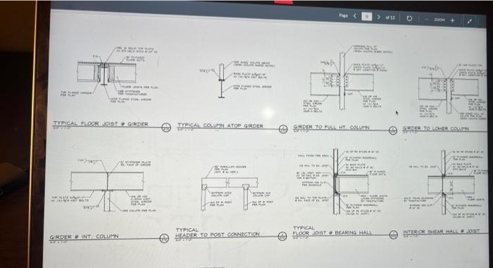 Question 1 Steel Beams Qto 40 Points Calculate Total Quantity Of Steel Horizontal Members Only For The North Canopy 13
