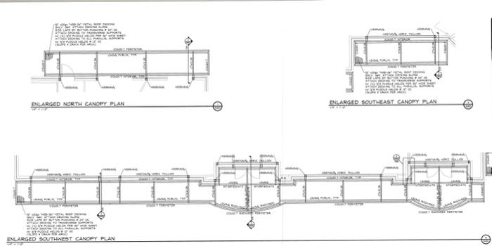 Calculate The Total Quantity Of Steel Horizontal Members Only For The North Canopy On Sheet 1 S 401 And The Southeast 2