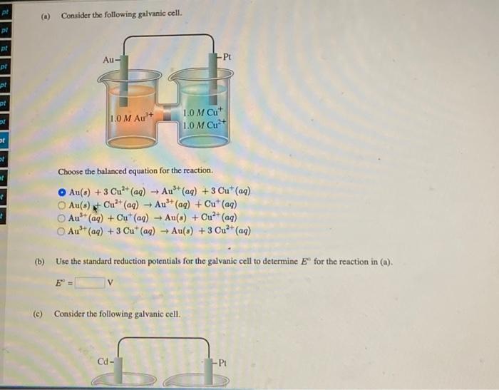 Use The Table Ol Cu Cut Half Reaction Tv 2 V Half Reaction F 2 2f 2 870 2h2o 4e 40h 0 40 Ag 0 34 A 2