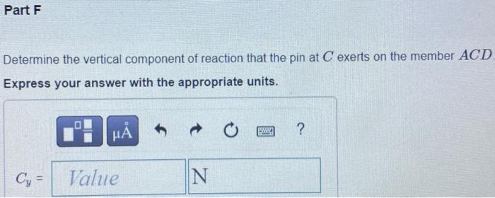 Figure 1 Of 1 100 Mm D 1 M B 0 7 M 0 5 M Part A Determine The Horizontal Component Of Reaction That The Pin At A Exe 7
