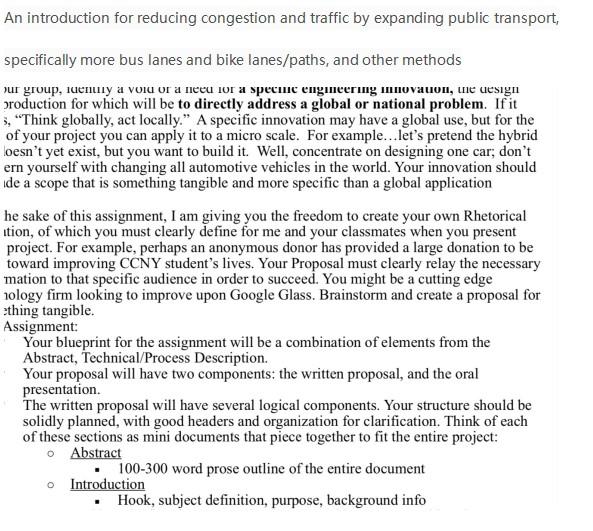An Introduction For Reducing Congestion And Traffic By Expanding Public Transport Specifically More Bus Lanes And Bike 1