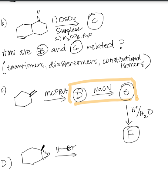 Please Draw The Mechanism And Product For Each 1
