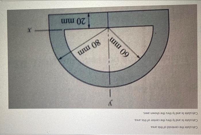 Calculate The Centroid Of This Area Calculate Ix And Ly Thru The Center Of This Area Calculate Ix And Ly Thru The Show 1