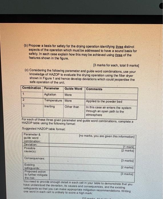4 Marks Question 2 Answer All Parts 48 Marks Figure 1 Shows The P Id For An Agitated Vacuum Filter Dryer Along With 2