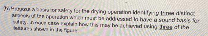 B Propose A Basis For Safety For The Drying Operation Identifying Three Distinct Aspects Of The Operation Which Must B 1