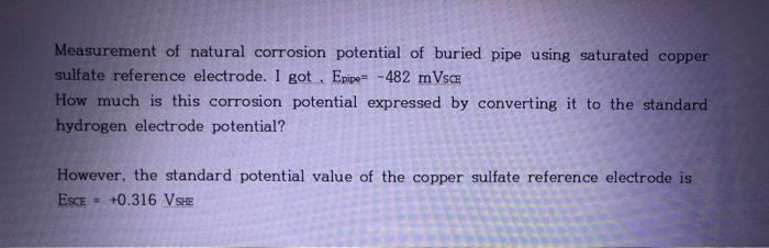 Measurement Of Natural Corrosion Potential Of Buried Pipe Using Saturated Copper Sulfate Reference Electrode I Got Ep 1