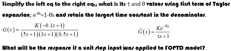 Simplify The Left Eq To The Right Eq What Is Its T And Values Using First Term Of Taylor Expansion Ees 1 0s And Retai 1