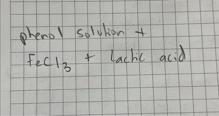 Phenol Solution Of Lactic Acid Feclz 1