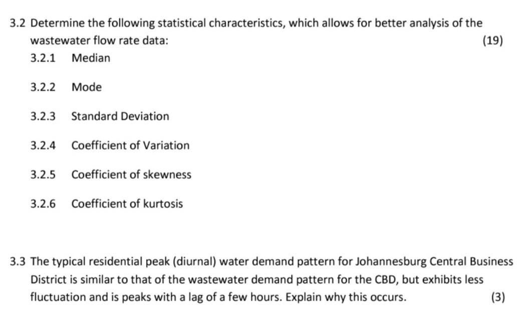 The Variations In Wastewater Flows Received At A Wastewater Treatment Facility From A Small Community Reflect A Typical 3