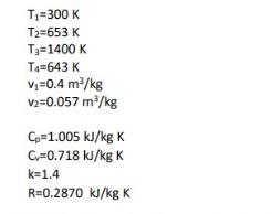 Considering The Assumptions Of Standard Air Constant Specific Heats And The Following Cycle Information Calculate The 2