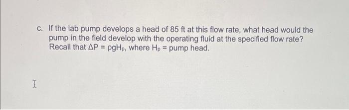 5 20 Pts The Pressure Developed By A Centrifugal Pump Depends On The Fluid Density The Diameter Of The Pump Impeller 3