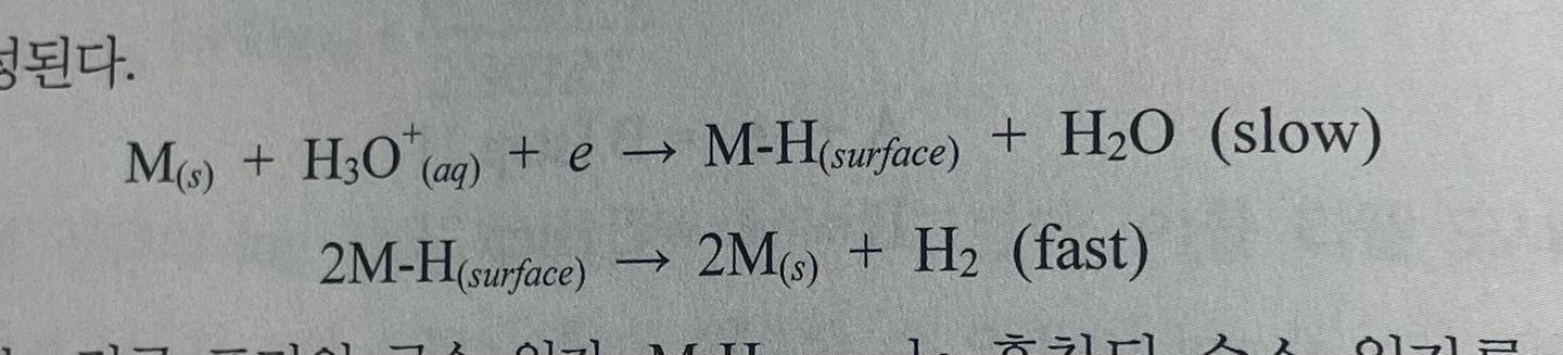 Hydrogen H2 In The Acidic Solution Is Produced By Bonding Two Hydrogen Atoms Adsorbed On The Surface Of The Metal Elec 1