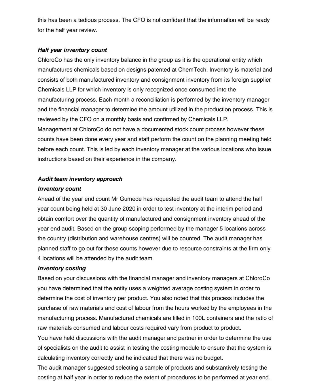 Read The Case Study Below And Answer The Questions That Follow You Are The Audit Senior At Newpoint Incorporated New 4