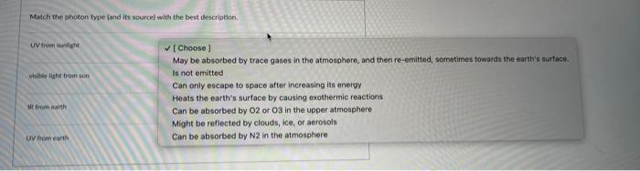 Match The Photo Type And Its Source With The Best Description Uv From Right Visible Light From So Choose May Be Abs 1