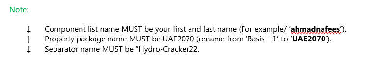 Note I I Component List Name Must Be Your First And Last Name For Example Ahmadnafees Property Package Name Must Be 1